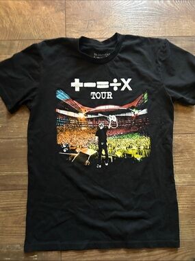 Black Graphic  Ed Sheeran Tour Tee with Stadium Print